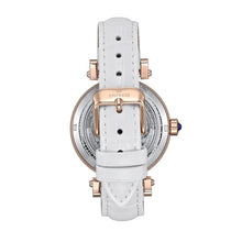 Load image into Gallery viewer, Empress Theodora Automatic Leather-Band Watch - Rose Gold/White - EMPEM3705
