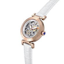 Load image into Gallery viewer, Empress Theodora Automatic Leather-Band Watch - Rose Gold/White - EMPEM3705