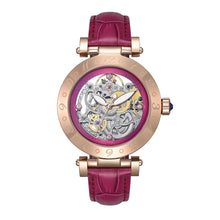 Load image into Gallery viewer, Empress Theodora Automatic Leather-Band Watch - Rose Gold/Pink - EMPEM3706