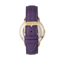 Load image into Gallery viewer, Empress Quinn Automatic MOP Semi-Skeleton Dial Leather-Band Watch - Purple - EMPEM2705