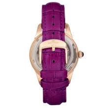 Load image into Gallery viewer, Empress Augusta Automatic Mosaic Mother-of-Pearl Leather-Band Watch - Rose Gold/Fuchsia - EMPEM3505