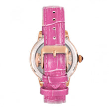 Load image into Gallery viewer, Empress Rania Mechanical Semi-Skeleton Leather-Band Watch - Pink - EMPEM2806