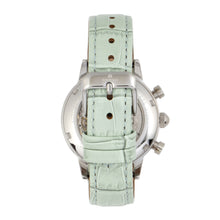 Load image into Gallery viewer, Empress Beatrice Automatic Skeleton Dial Leather-Band Watch w/Day/Date - Silver/Mint - EMPEM2003
