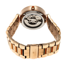 Load image into Gallery viewer, Empress Catherine Automatic Hammered Dial Bracelet Watch - Orange - EMPEM1904