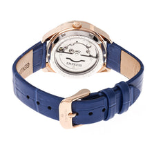 Load image into Gallery viewer, Empress Messalina Automatic MOP Leather-Band Watch w/Date - Blue - EMPEM2404