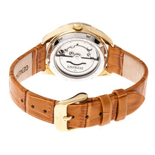 Load image into Gallery viewer, Empress Messalina Automatic MOP Leather-Band Watch w/Date - Camel - EMPEM2403