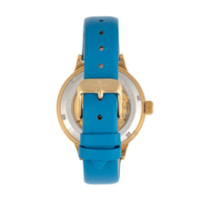 Load image into Gallery viewer, Empress Alice Automatic MOP Skeleton Dial Leather-Band Watch - Blue - EMPEM3204