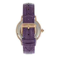 Load image into Gallery viewer, Empress Tatiana Automatic Semi-Skeleton Leather-Band Watch - Purple - EMPEM2905