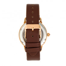 Load image into Gallery viewer, Empress Diana Automatic Engraved MOP Leather-Band Watch - Brown - EMPEM3005