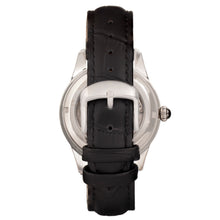 Load image into Gallery viewer, Empress Augusta Automatic Mosaic Mother-of-Pearl Leather-Band Watch - Silver/Black - EMPEM3501