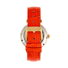 Load image into Gallery viewer, Empress Edith Semi-Skeleton Leather-Band Watch - Orange - EMPEM3304