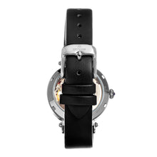 Load image into Gallery viewer, Empress Alouette Automatic Semi-Skeleton Leather-Band Watch - Black - EMPEM3404