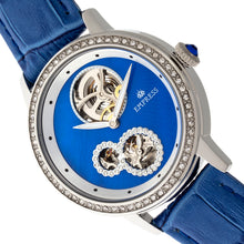 Load image into Gallery viewer, Empress Tatiana Automatic Semi-Skeleton Leather-Band Watch - Blue - EMPEM2902