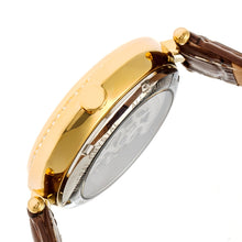 Load image into Gallery viewer, Empress Stella Automatic Semi-Skeleton MOP Leather-Band Watch - Brown/White - EMPEM2104