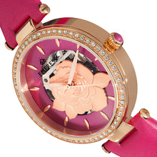 Load image into Gallery viewer, Empress Anne Automatic Semi-Skeleton Leather-Band Watch - Hot Pink - EMPEM3105