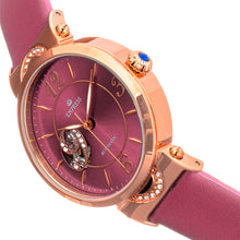 Load image into Gallery viewer, Empress Alouette Automatic Semi-Skeleton Leather-Band Watch - Pink - EMPEM3406