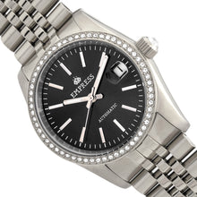 Load image into Gallery viewer, Empress Constance Automatic Bracelet Watch w/Date - Silver/Black - EMPEM1502