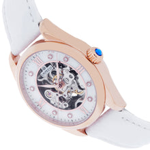 Load image into Gallery viewer, Empress Magnolia Automatic MOP Skeleton Dial Bracelet Watch - White/Rose Gold - EMPEM3606