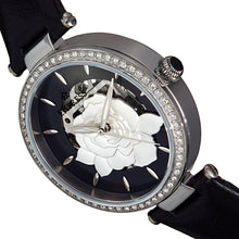 Load image into Gallery viewer, Empress Anne Automatic Semi-Skeleton Leather-Band Watch - Black - EMPEM3101