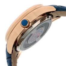 Load image into Gallery viewer, Empress Helena Leather-Band Watch w/Date - Rose Gold/Blue - EMPEM1806