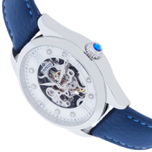 Load image into Gallery viewer, Empress Magnolia Automatic MOP Skeleton Dial Bracelet Watch - Black/Silver - EMPEM3604
