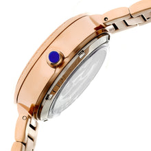 Load image into Gallery viewer, Empress Catherine Automatic Hammered Dial Bracelet Watch - Blue - EMPEM1905