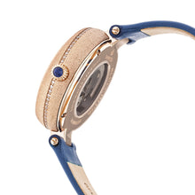 Load image into Gallery viewer, Empress Louise Automatic MOP Leather-Band Watch - Blue - EMPEM2305