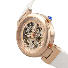 Load image into Gallery viewer, Empress Adelaide Automatic Skeleton Leather-Band Watch - White - EMPEM2507