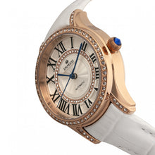 Load image into Gallery viewer, Empress Xenia Automatic Leather-Band Watch - White - EMPEM2604