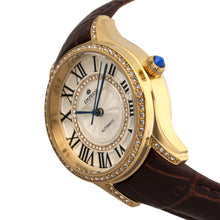 Load image into Gallery viewer, Empress Xenia Automatic Leather-Band Watch - Brown - EMPEM2603