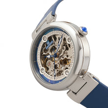Load image into Gallery viewer, Empress Adelaide Automatic Skeleton Leather-Band Watch - Blue   - EMPEM2505