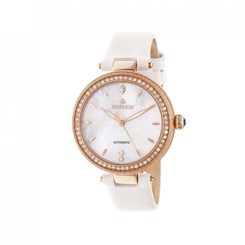 Empress Louise Automatic MOP Leather-Band Watch - EMPEM2303