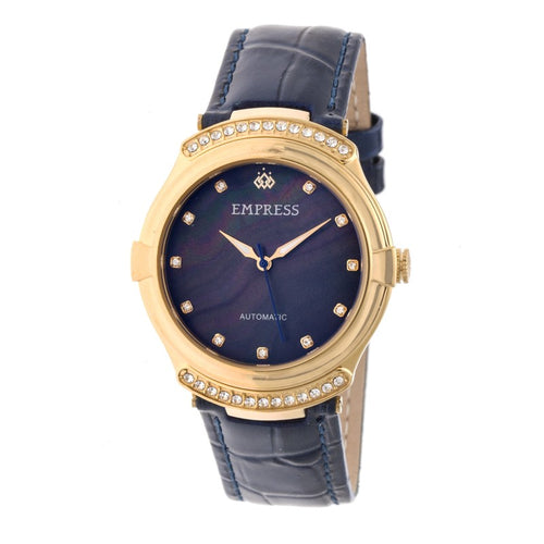 Empress Francesca Automatic MOP Leather-Band Watch - EMPEM2204