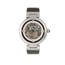 Load image into Gallery viewer, Empress Adelaide Automatic Skeleton Leather-Band Watch - Black - EMPEM2504