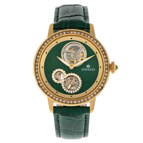 Empress Tatiana Automatic Semi-Skeleton Leather-Band Watch - EMPEM2904