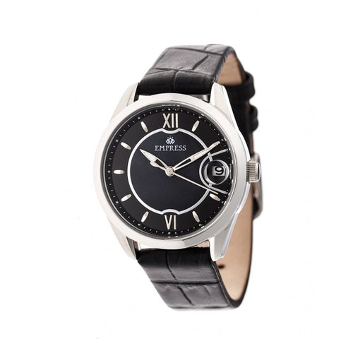Empress Messalina Automatic MOP Leather-Band Watch w/Date - EMPEM2401