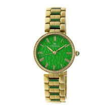 Load image into Gallery viewer, Empress Catherine Automatic Hammered Dial Bracelet Watch - Green - EMPEM1903