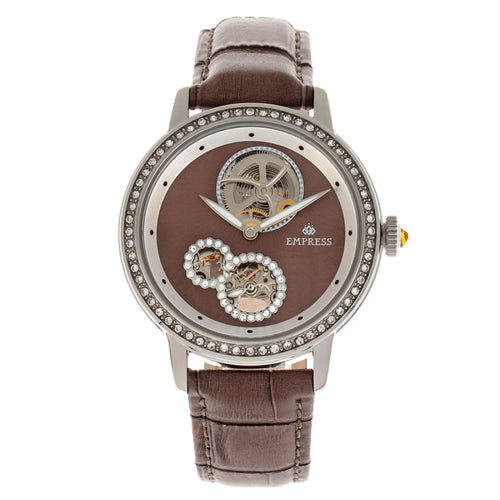 Empress Tatiana Automatic Semi-Skeleton Leather-Band Watch - EMPEM2903