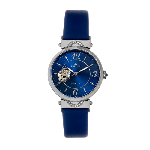 Empress Alouette Automatic Semi-Skeleton Leather-Strap Watch - EMPEM3402