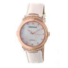 Load image into Gallery viewer, Empress Francesca Automatic MOP Leather-Band Watch - White - EMPEM2205