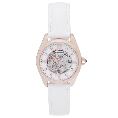Empress Magnolia Automatic MOP Skeleton Dial Bracelet Watch - EMPEM3606