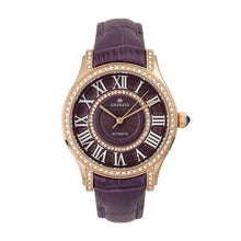 Load image into Gallery viewer, Empress Xenia Automatic Leather-Band Watch - Purple - EMPEM2605