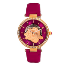 Load image into Gallery viewer, Empress Anne Automatic Semi-Skeleton Leather-Band Watch - Hot Pink - EMPEM3105