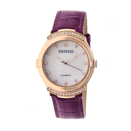 Empress Francesca Automatic MOP Leather-Band Watch - EMPEM2206