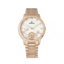Load image into Gallery viewer, Empress Quinn Automatic MOP Semi-Skeleton Dial Bracelet Watch - Rose Gold - EMPEM2703
