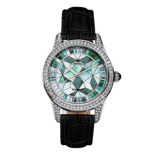 Empress Augusta Automatic Mosaic Mother-of-Pearl Leather-Band Watch - EMPEM3501