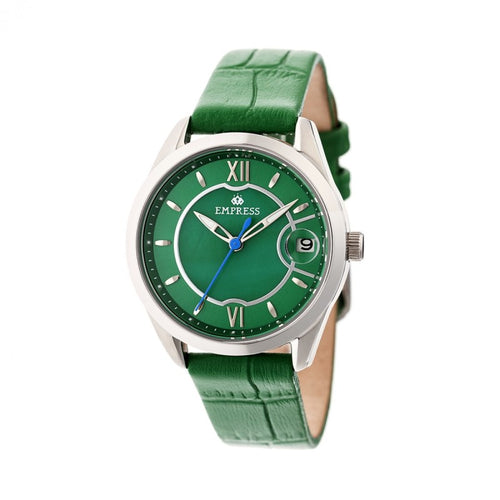 Empress Messalina Automatic MOP Leather-Band Watch w/Date - EMPEM2402