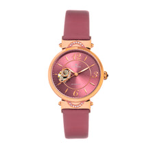 Load image into Gallery viewer, Empress Alouette Automatic Semi-Skeleton Leather-Band Watch - Pink - EMPEM3406