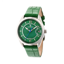 Load image into Gallery viewer, Empress Messalina Automatic MOP Leather-Band Watch w/Date - Green - EMPEM2402