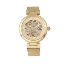 Load image into Gallery viewer, Empress Adelaide Automatic Skeleton Mesh-Bracelet Watch - Gold - EMPEM2502